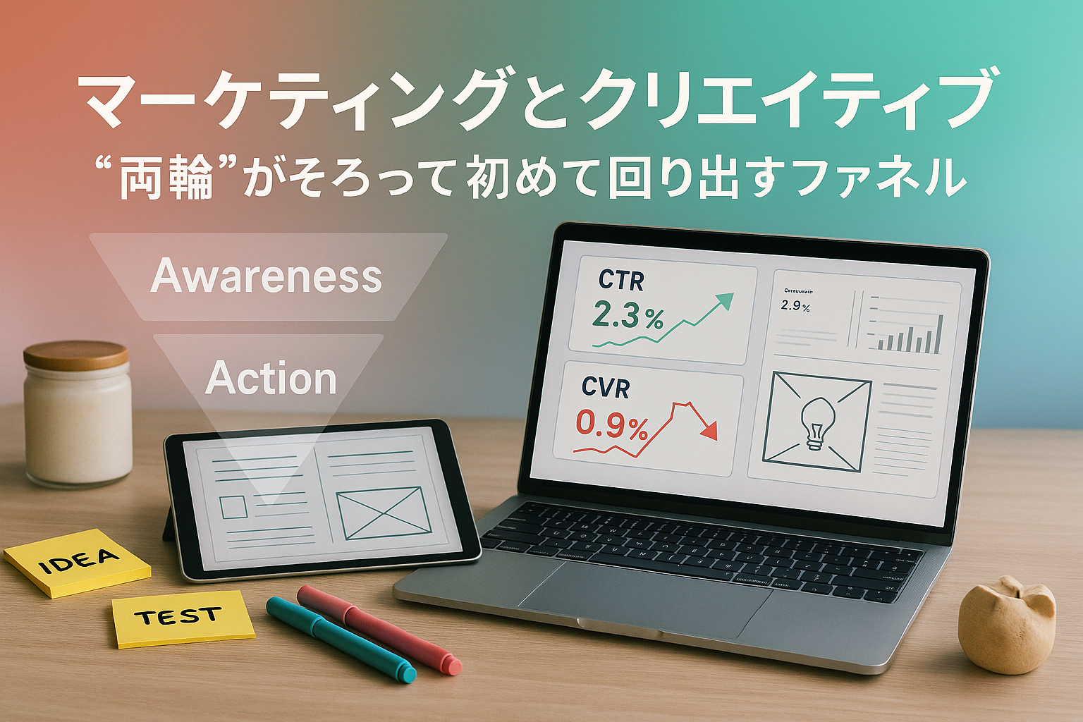 WEBマーケ×クリエイティブ戦略の概要イメージ